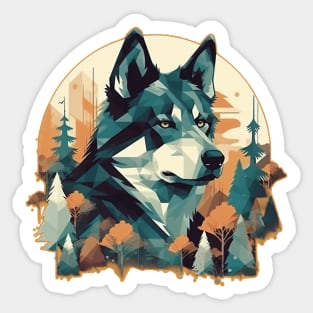 Abstract wolf Sticker